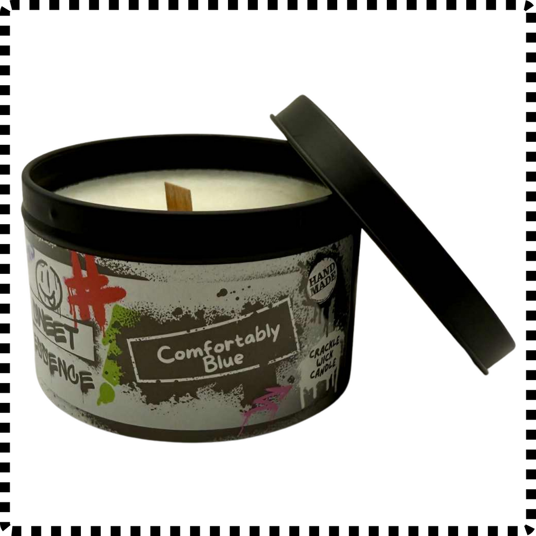 Comfortably Blue Crackle Wick Candle